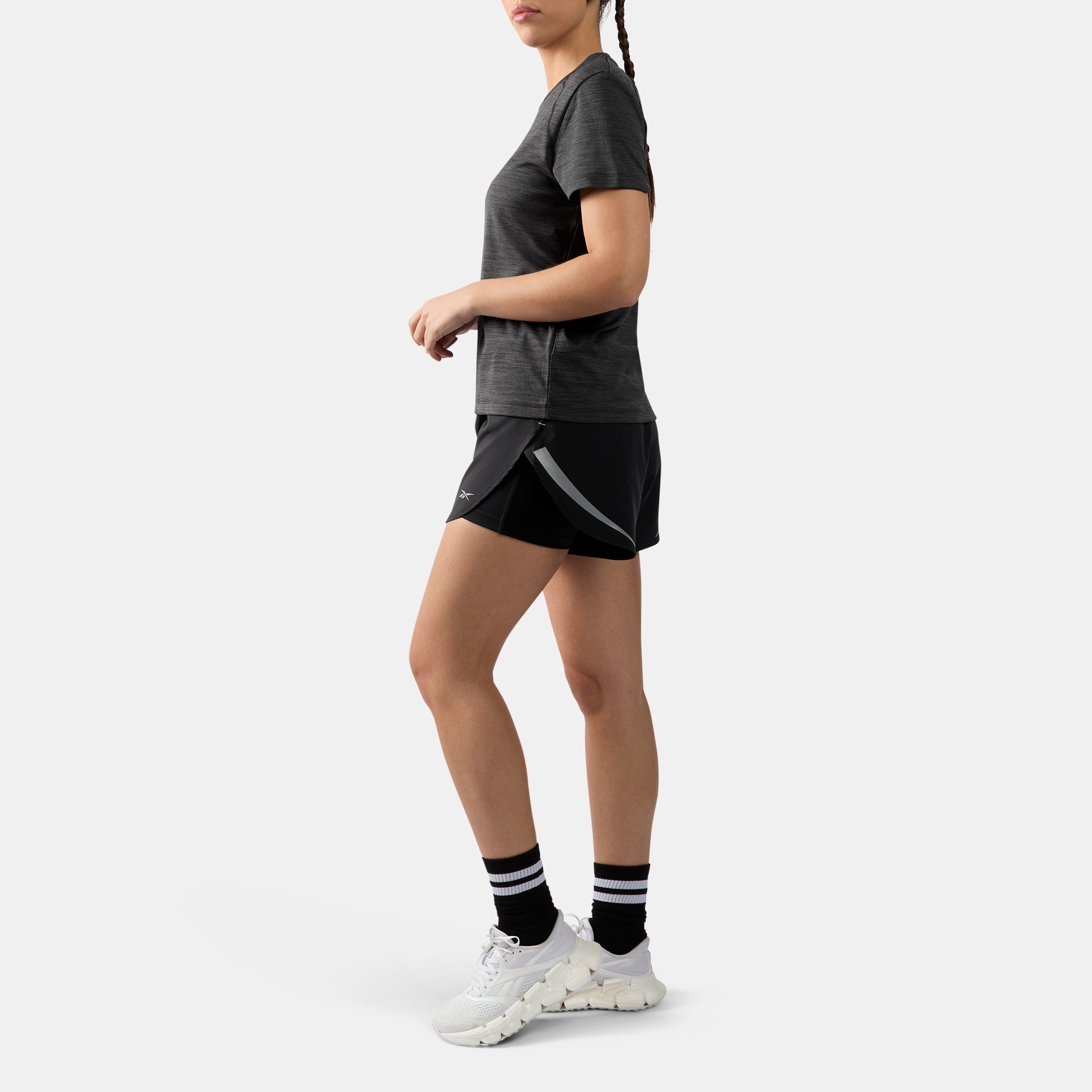 Reebok Women's Ath Speed 2 In 1 High Rise 5In Shorts  In Black REG