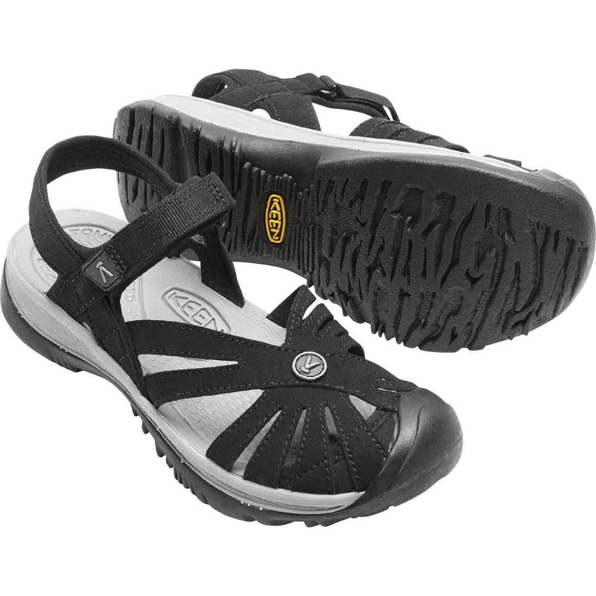 Keen Women's Rose Sandal in Black/Neutral Gray