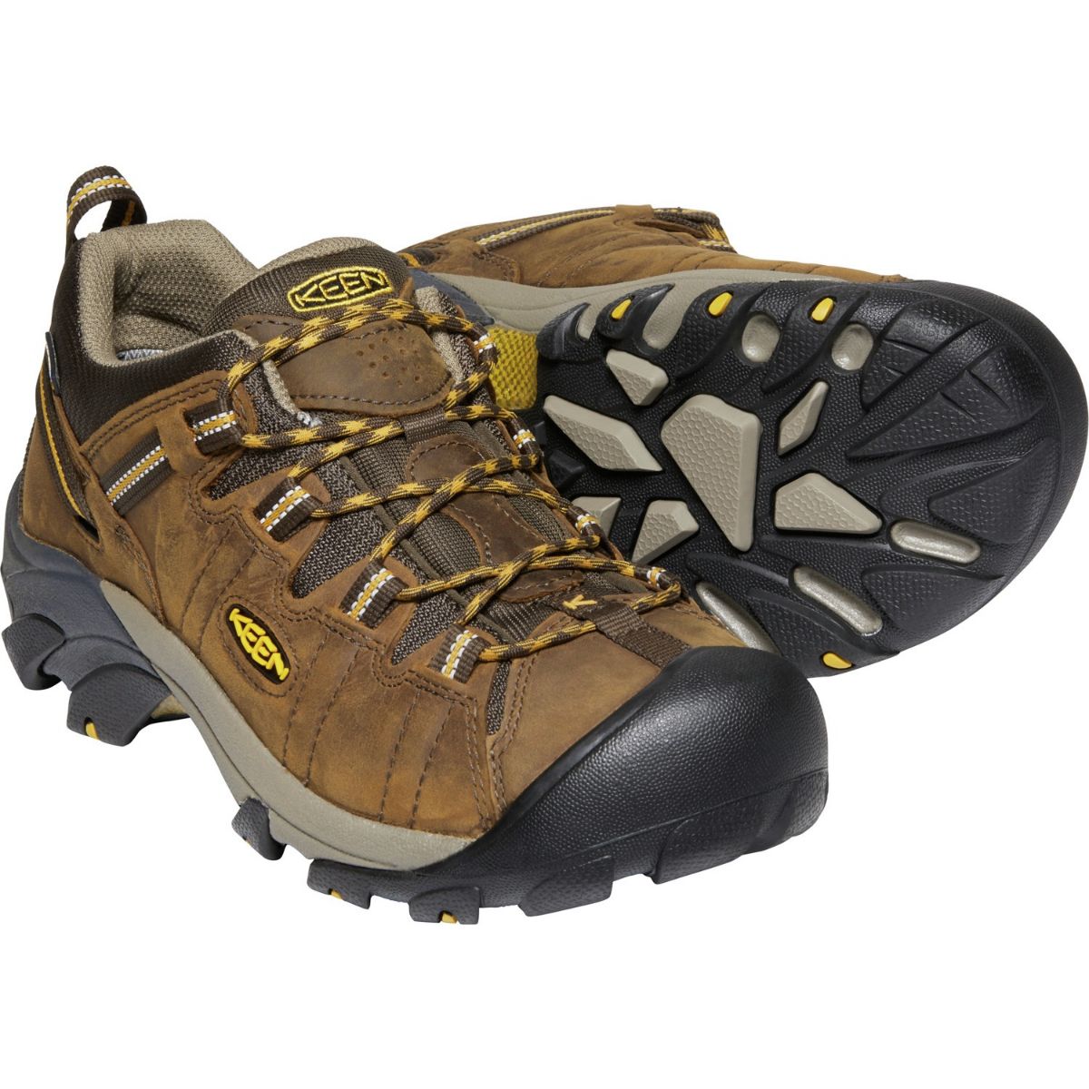 Keen Men's Targhee II WP Wide in Cascade Brown/Golden Yellow