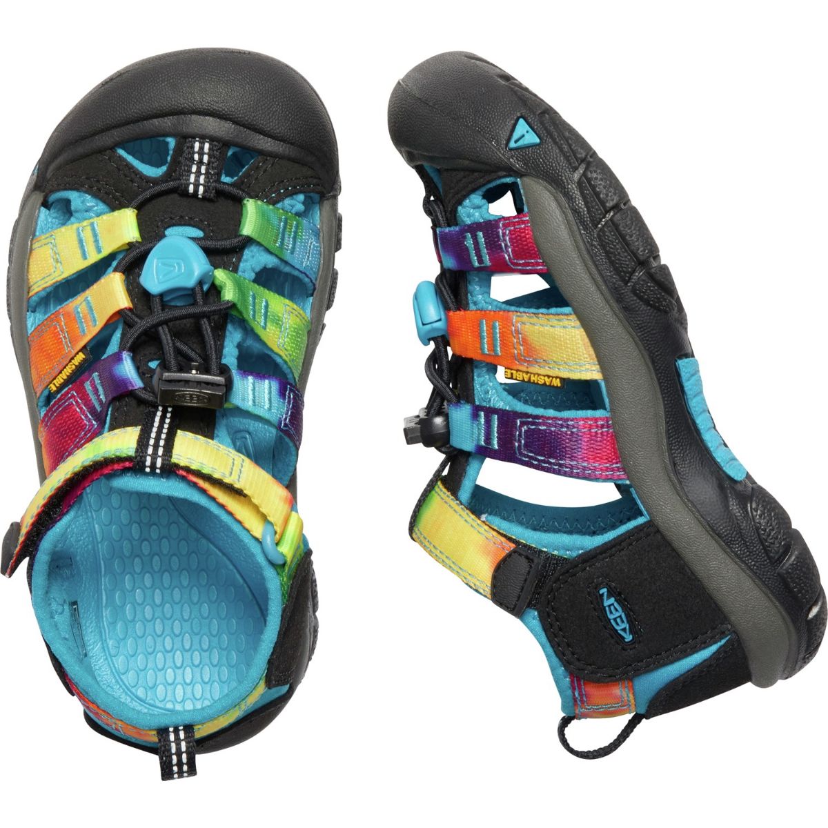 Keen Kids Newport H2 in Rainbow Tie Dye