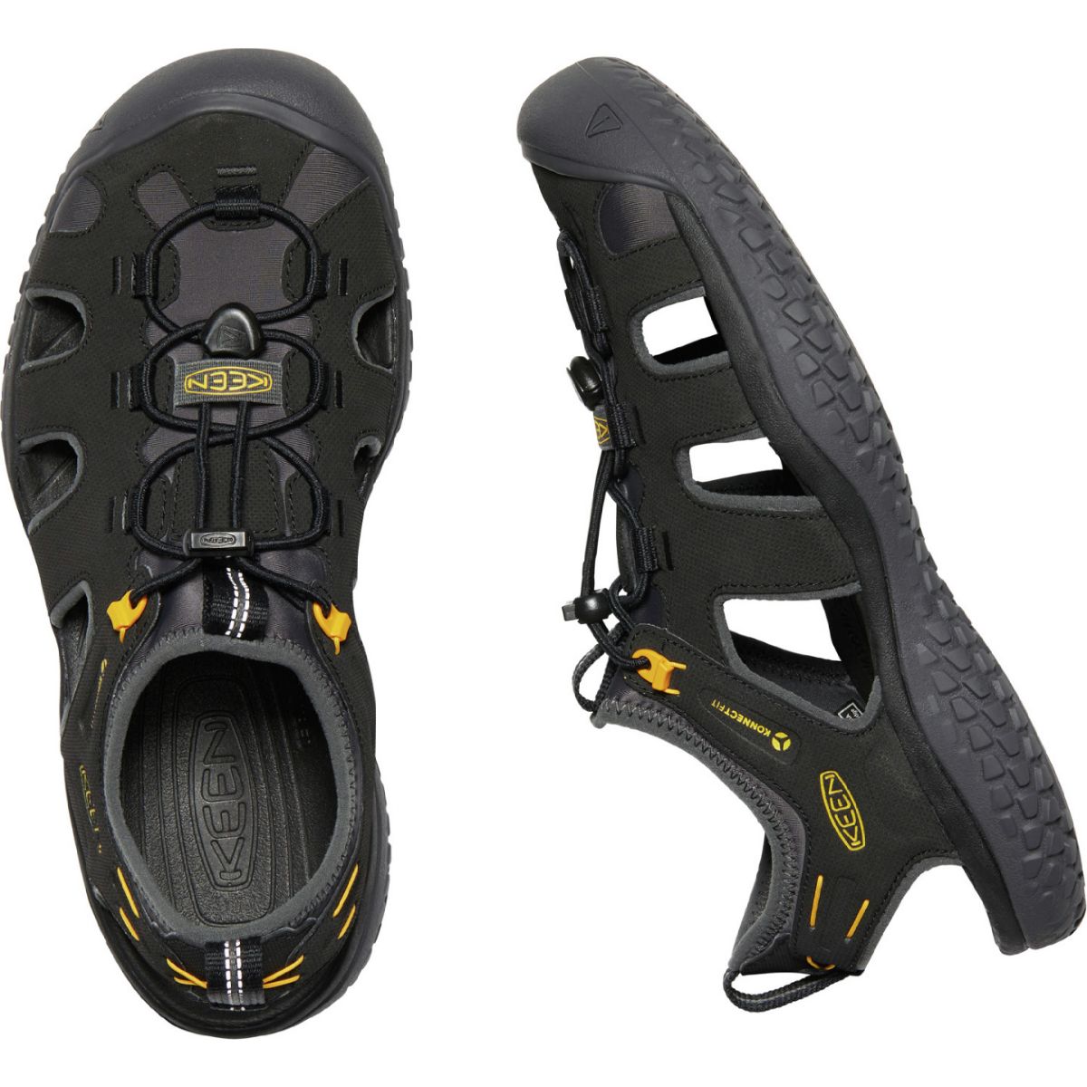 Keen Men's Solr Sandal in Black/Gold