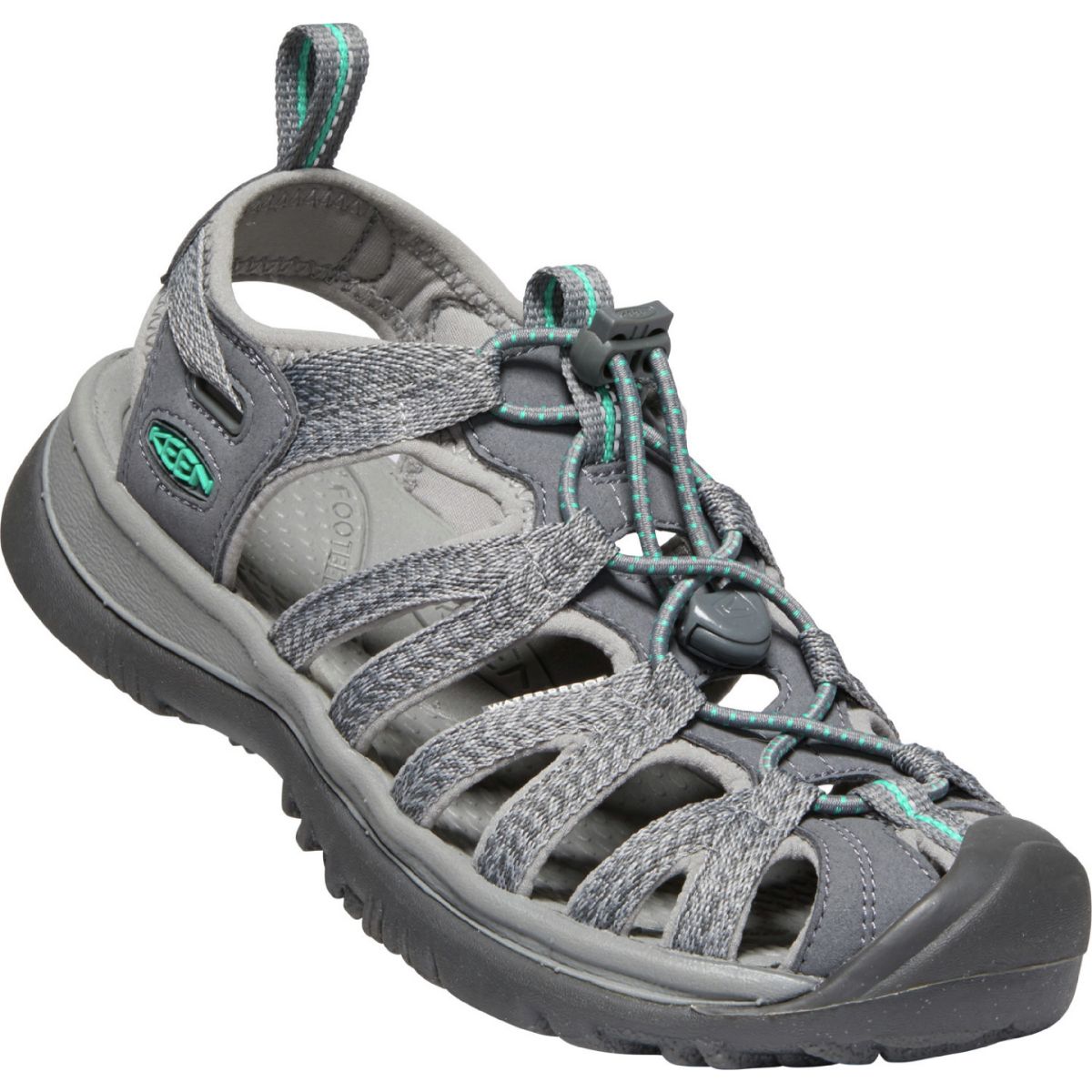 Keen Women's Whisper in Medium Grey/Peacock Green