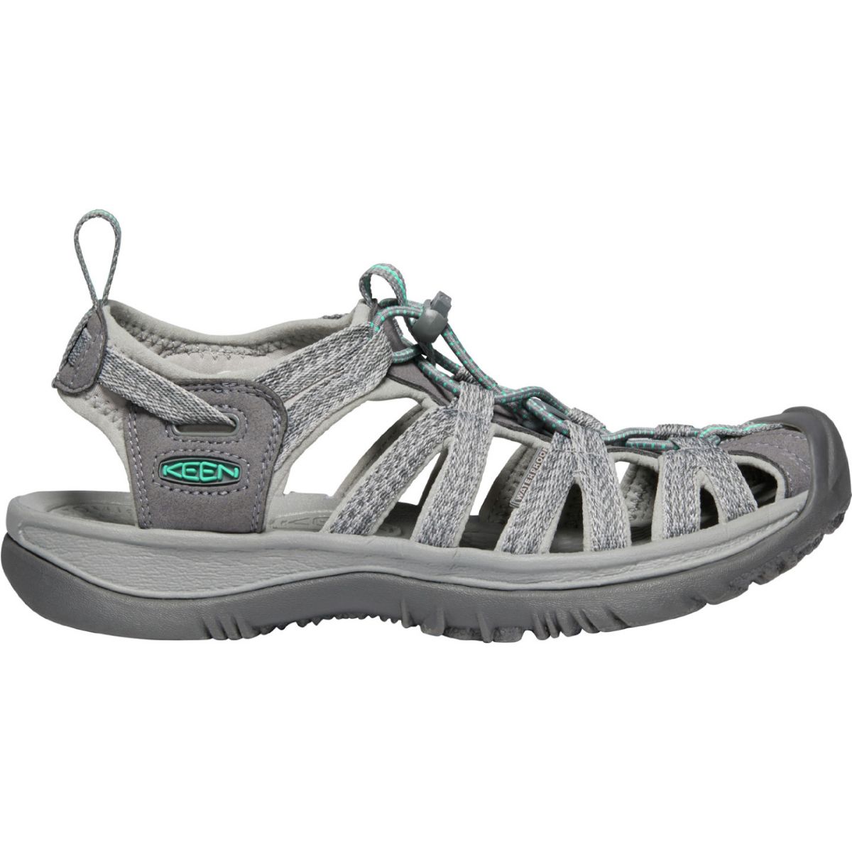 Keen Women's Whisper in Medium Grey/Peacock Green