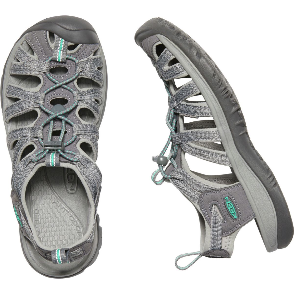 Keen Women's Whisper in Medium Grey/Peacock Green