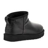 Ugg Women's Classic Ultra Mini Lthr Regen in Black