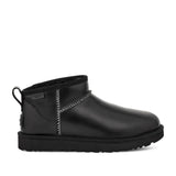 Ugg Women's Classic Ultra Mini Lthr Regen in Black