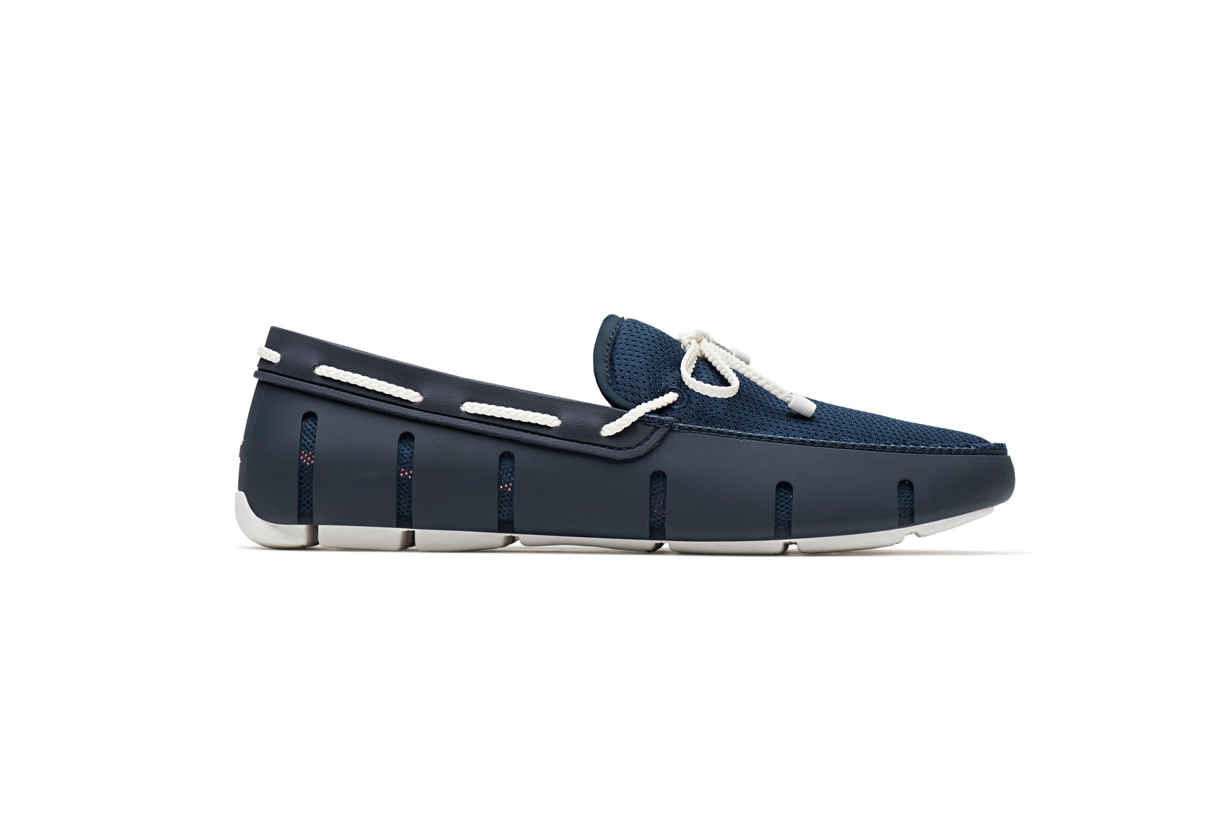 Swims Men's Braided Lace Loafer in Navy/White
