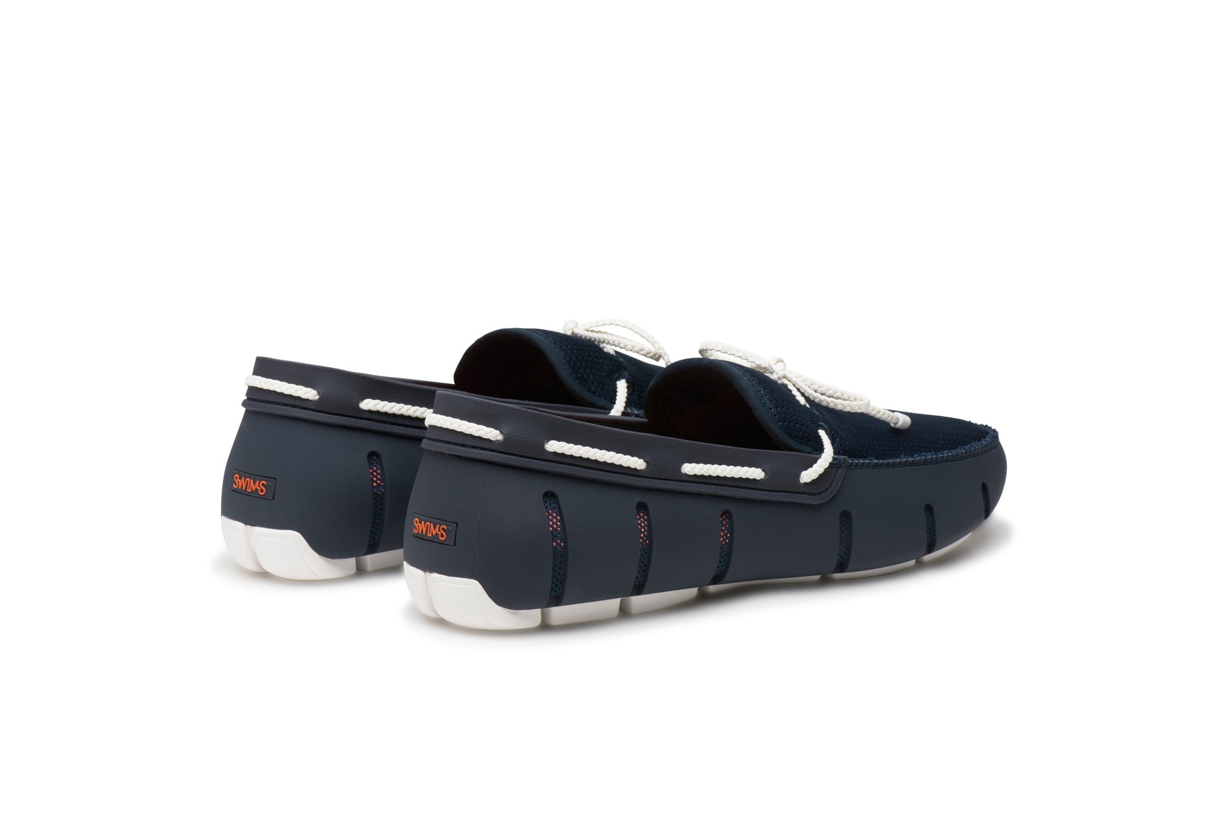 Swims Men's Braided Lace Loafer in Navy/White