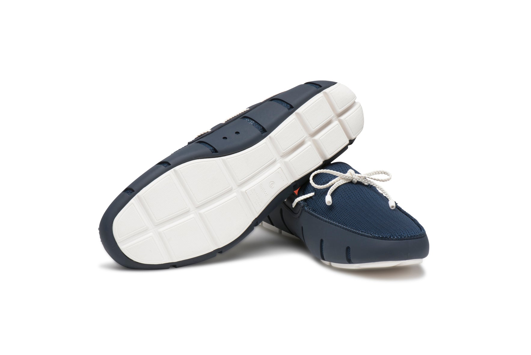 Swims Men's Braided Lace Loafer in Navy/White