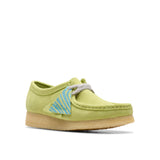 Clarks Women's Wallabee in Pale Lime Suede