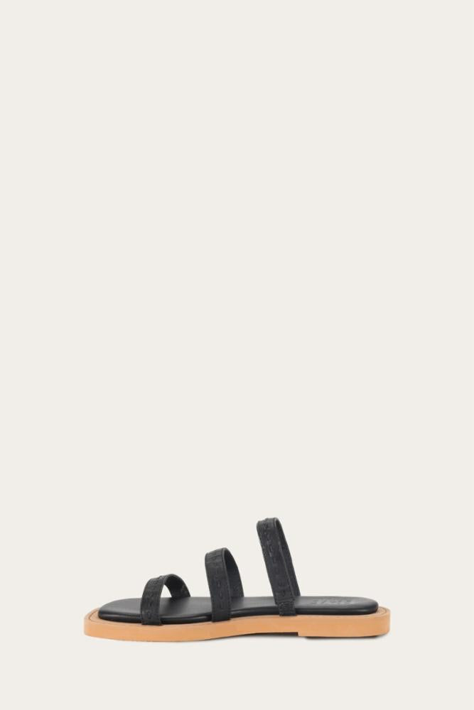 Frye  Women's Faye Strappy Slide Black M