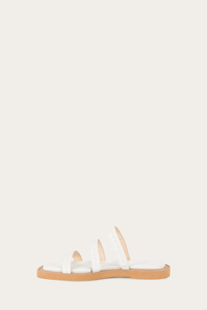 Frye  Women's Faye Strappy Slide White M