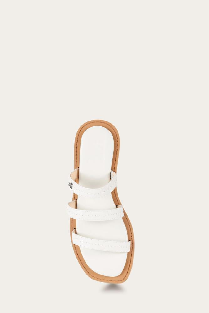 Frye  Women's Faye Strappy Slide White M