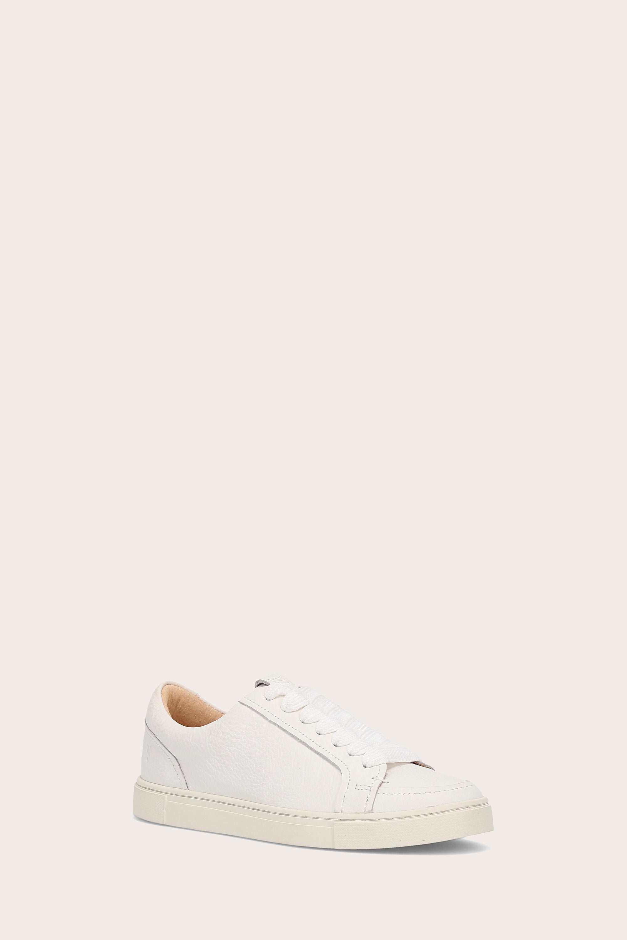Frye Women's Ivy Court Low Lace In White/Tumbled M