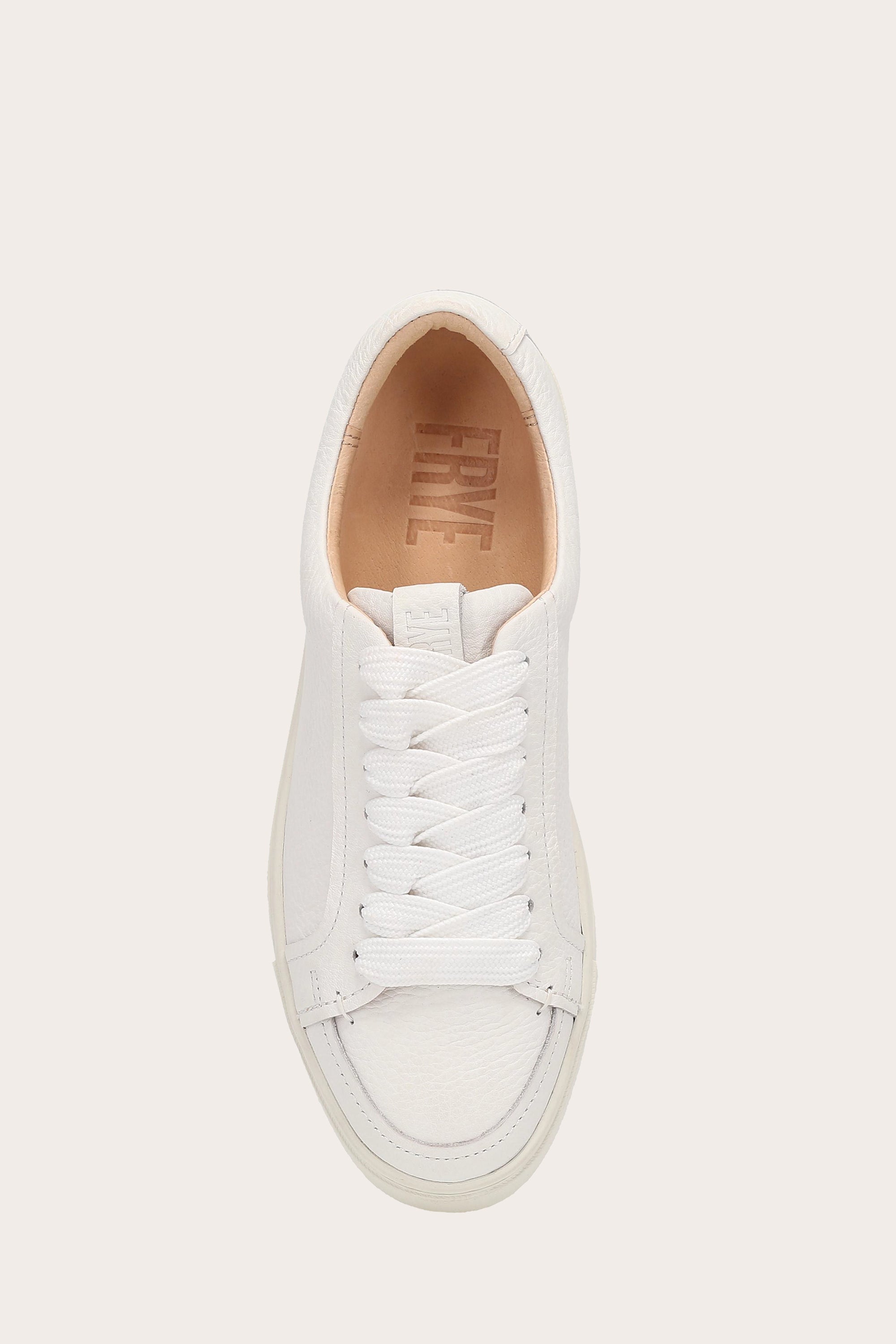Frye Women's Ivy Court Low Lace In White/Tumbled M