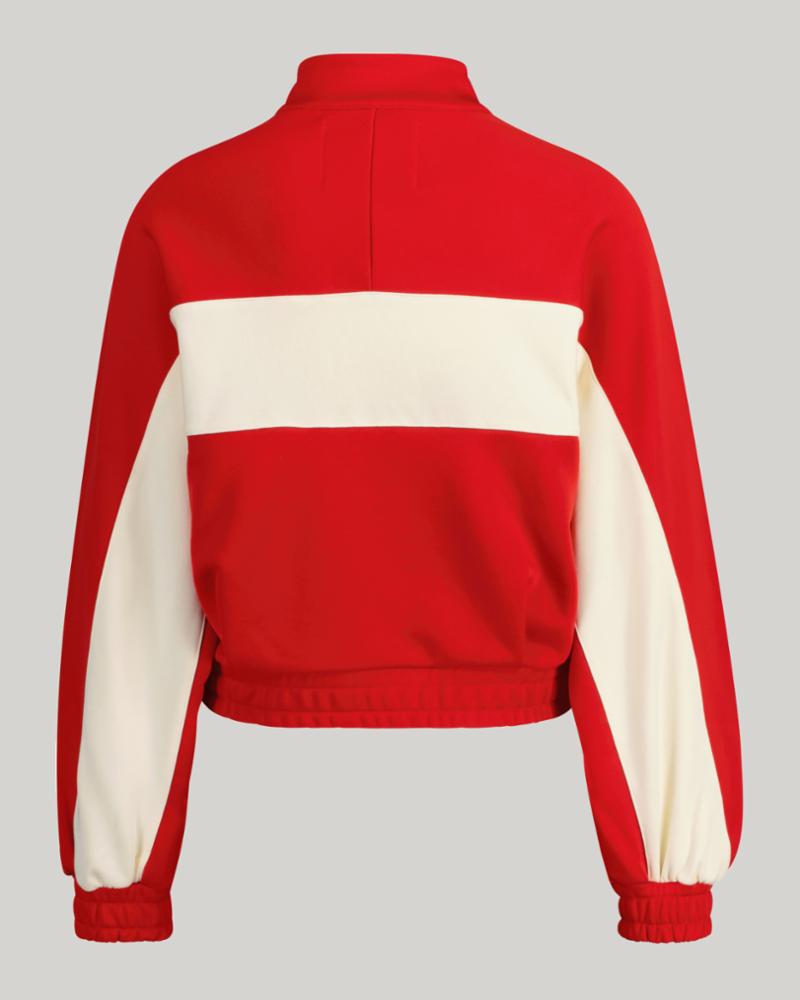 Gant Apparel S Women's G Badge Zip Tracksuit Seasonal Newness Red Reg