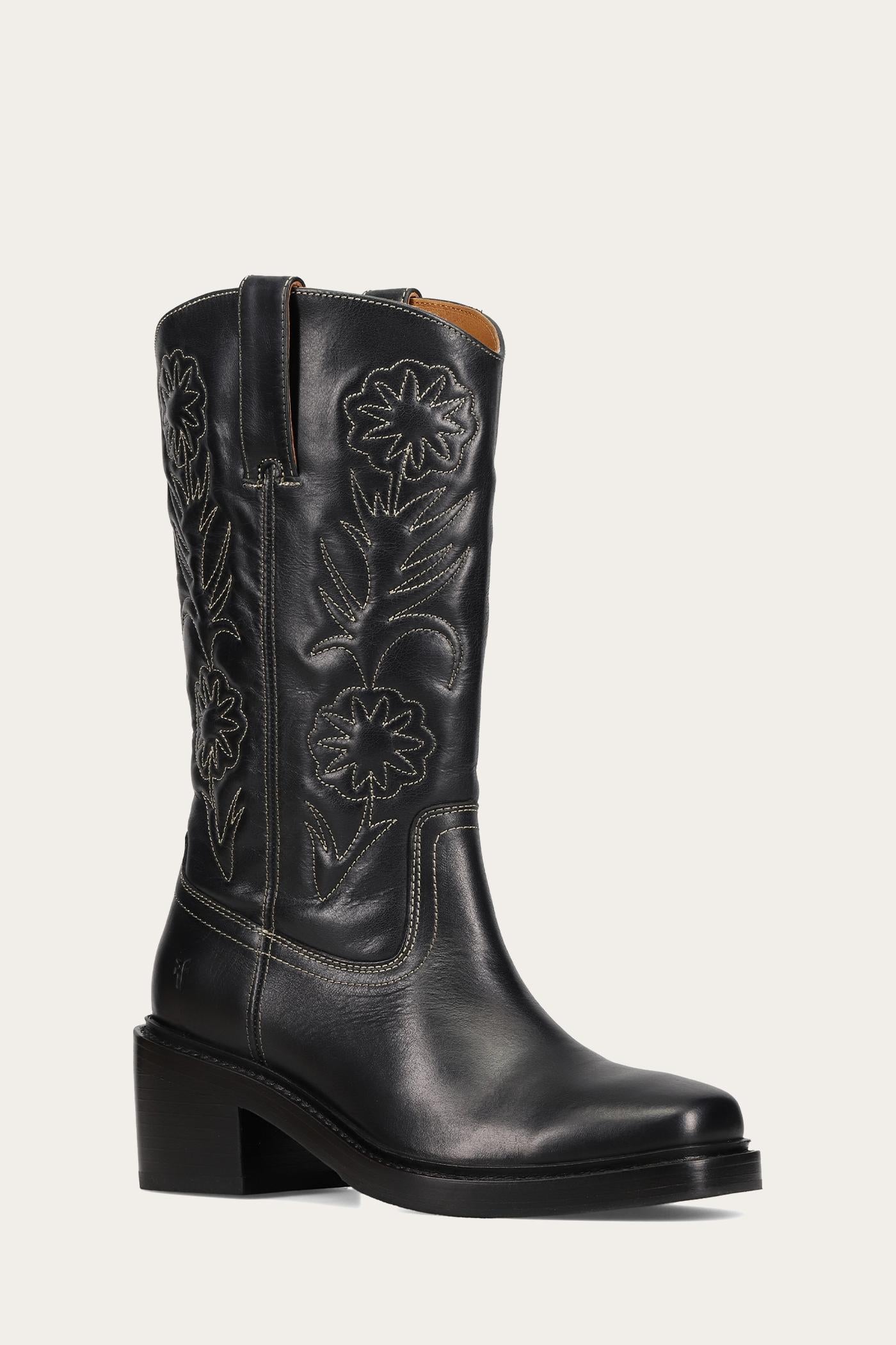 Frye  Women's Kate Deco Stitch Black M