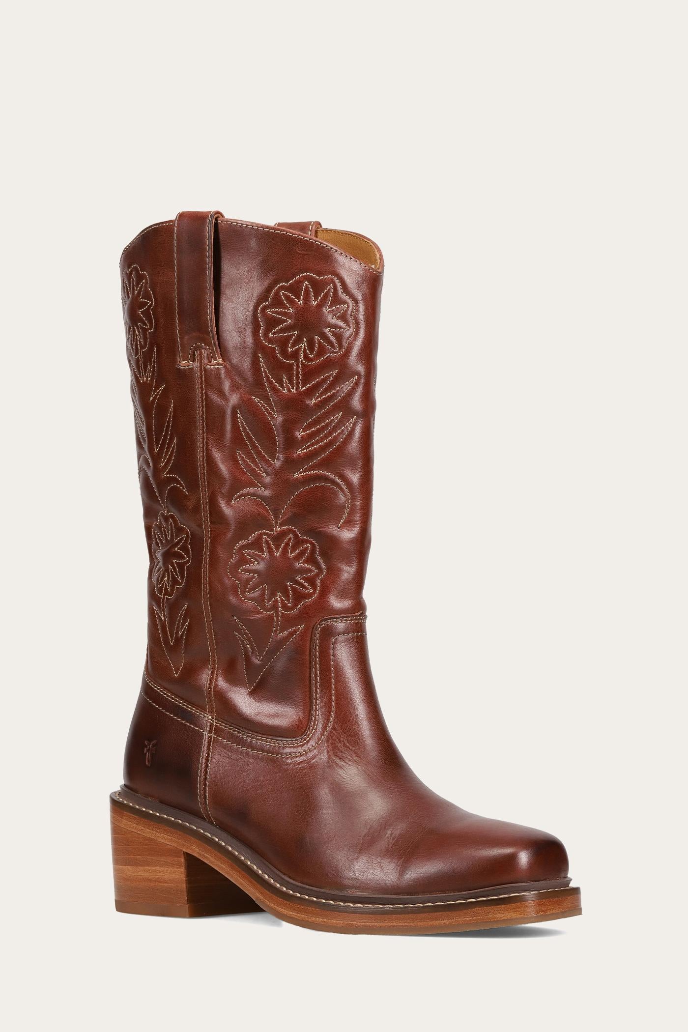 Frye  Women's Kate Deco Stitch Brown M
