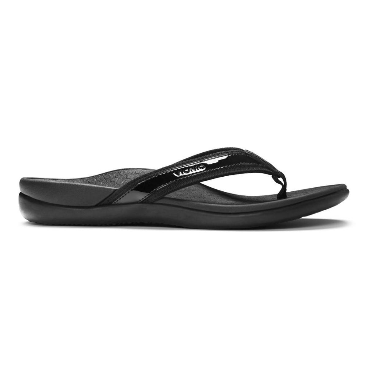 Vionic Men's Tide Toe Post Sandal in Black
