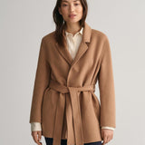 Gant Apparel S Women's Handstitched Belted Blazer Iterations Brown Reg