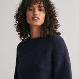 Gant Apparel S Women's Hairy Texture C Seasonal Newness Blue Reg