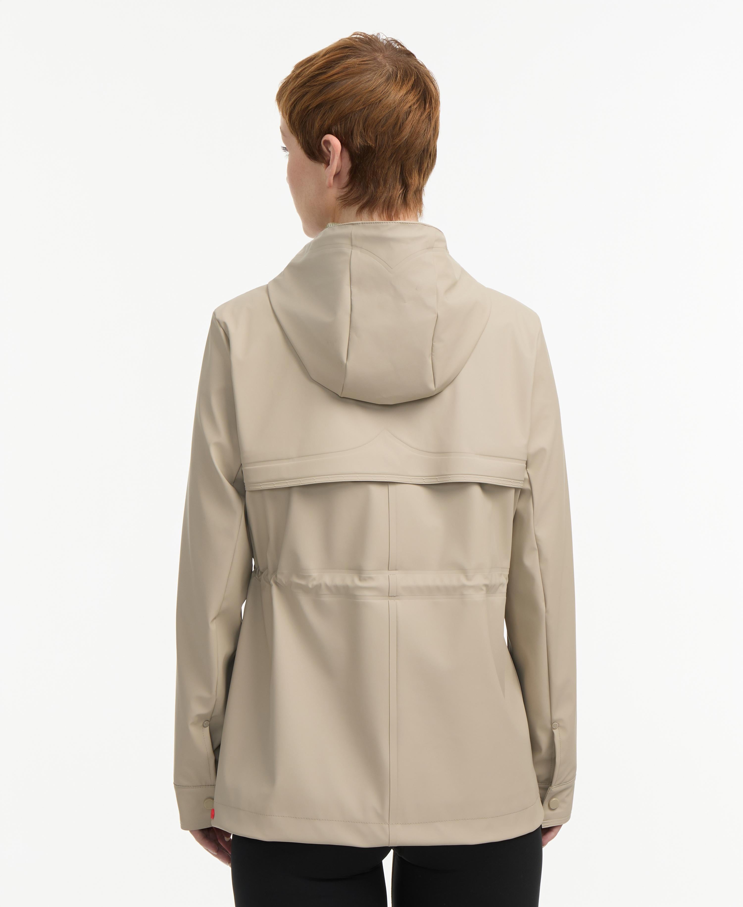 Hunter  Women's Abbey Short Rubberized Rain Jacket Brown Reg