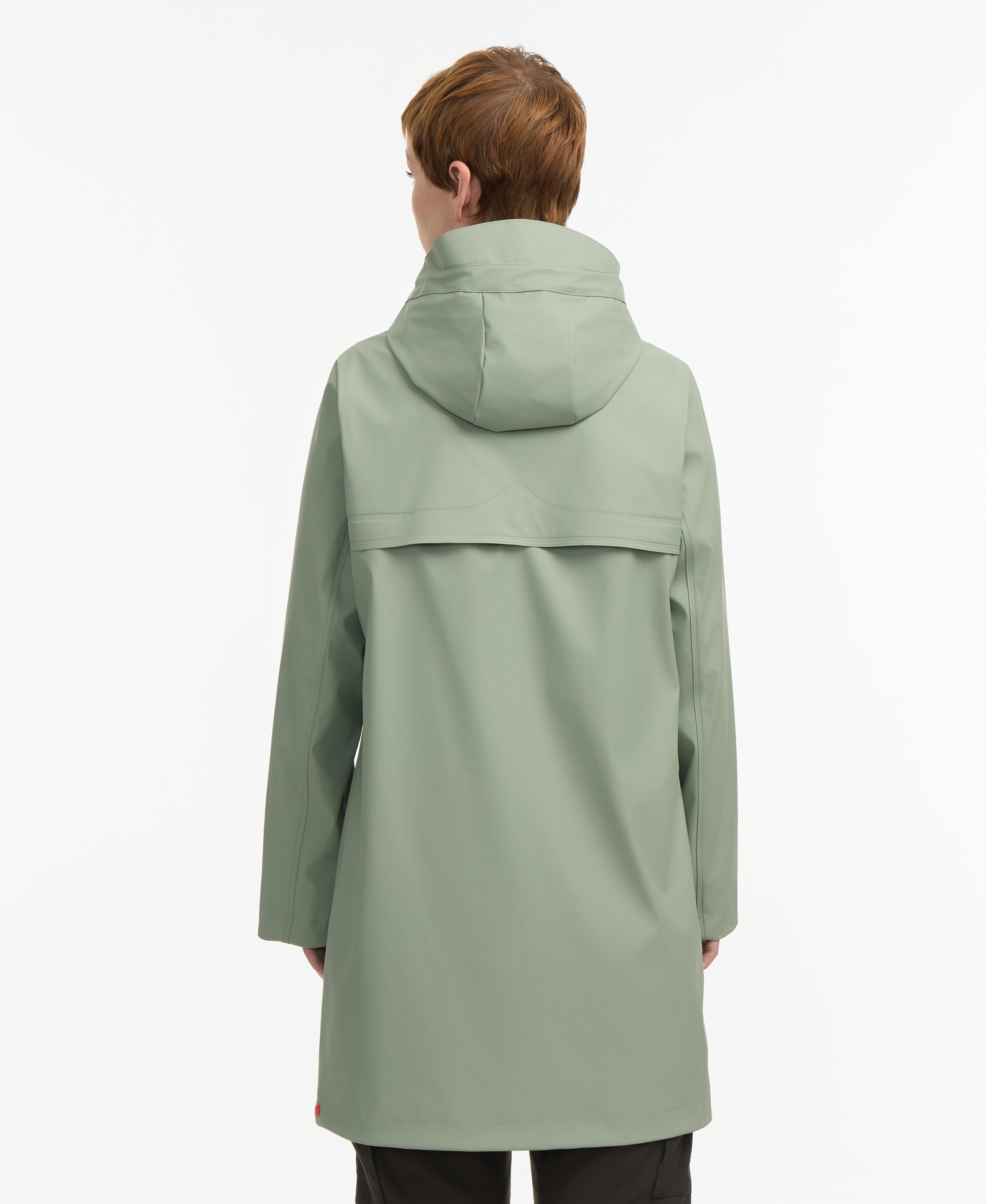 Hunter  Women's Spring Rubberized Rain Coat Green Reg