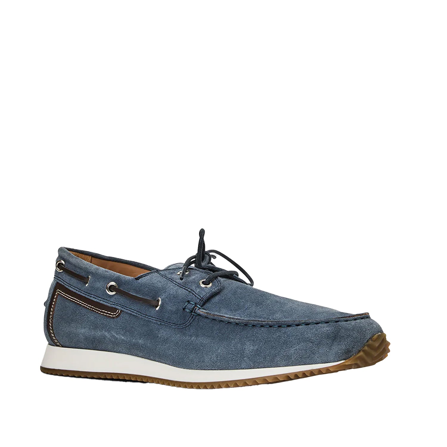 Aquatalia Men's Lido Boat Moccasin in Jean