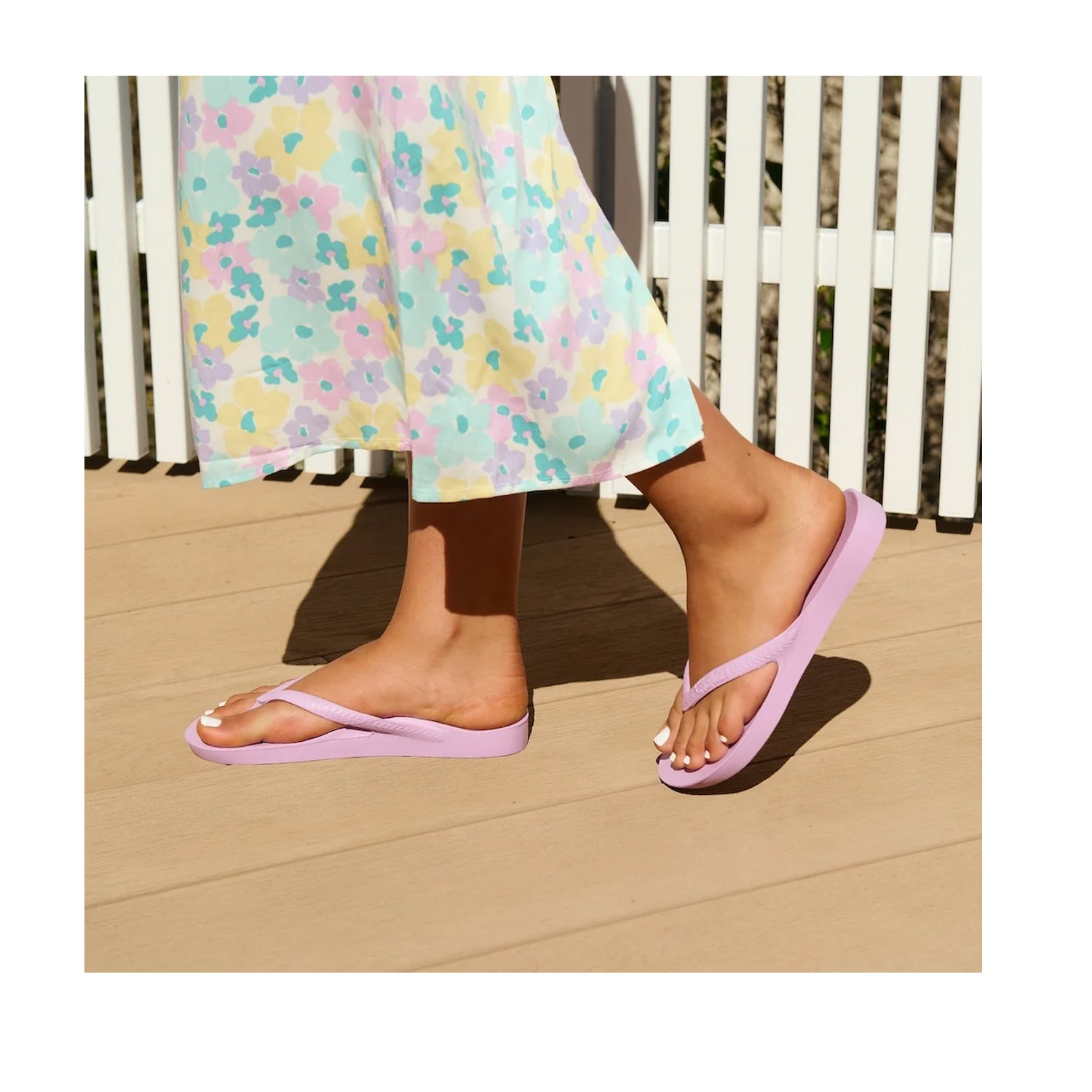 Archies Women's Support Flip Flops in Lilac