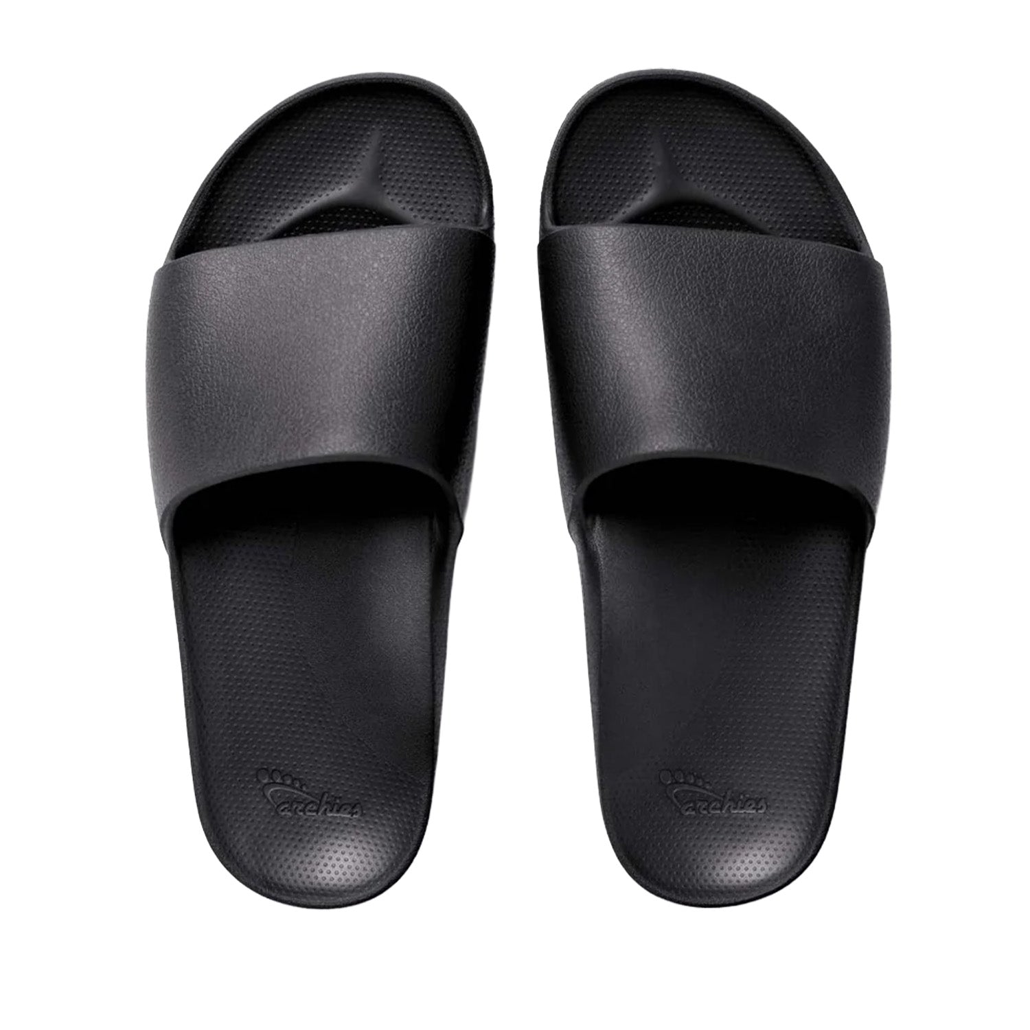 Archies Unisex Arch Support Slides in Black