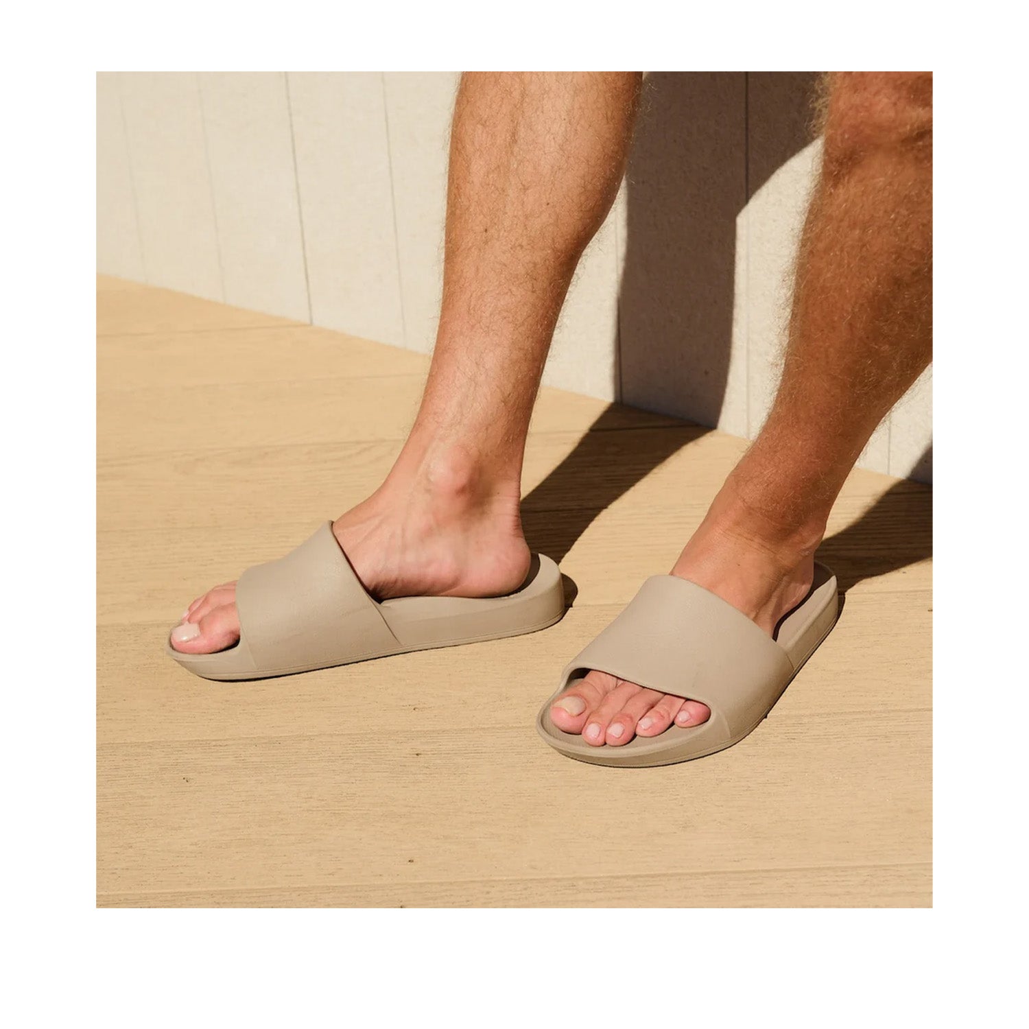 Archies Unisex Arch Support Slides in Taupe