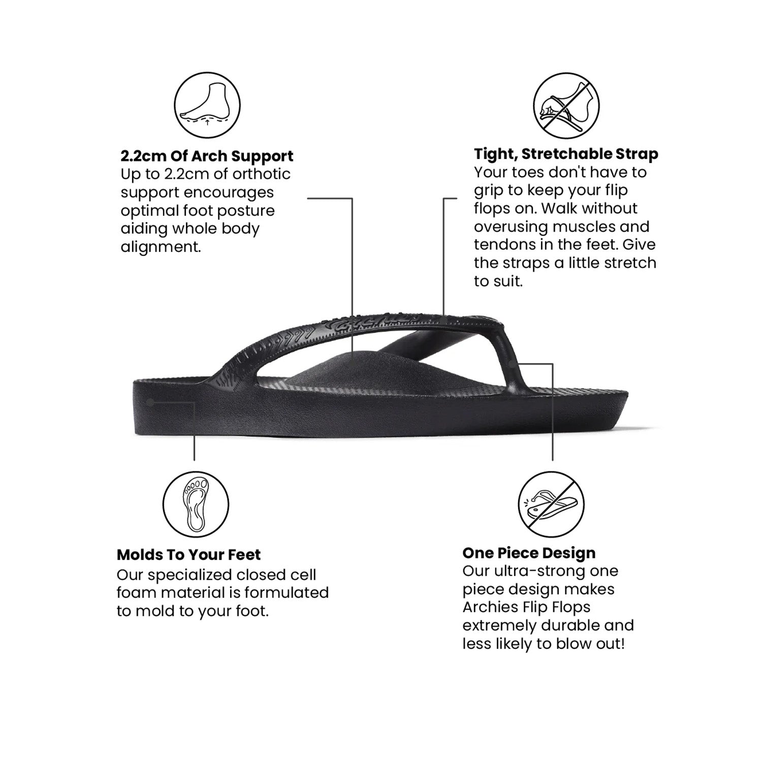 Archies Women's Support Flip Flops in Taupe