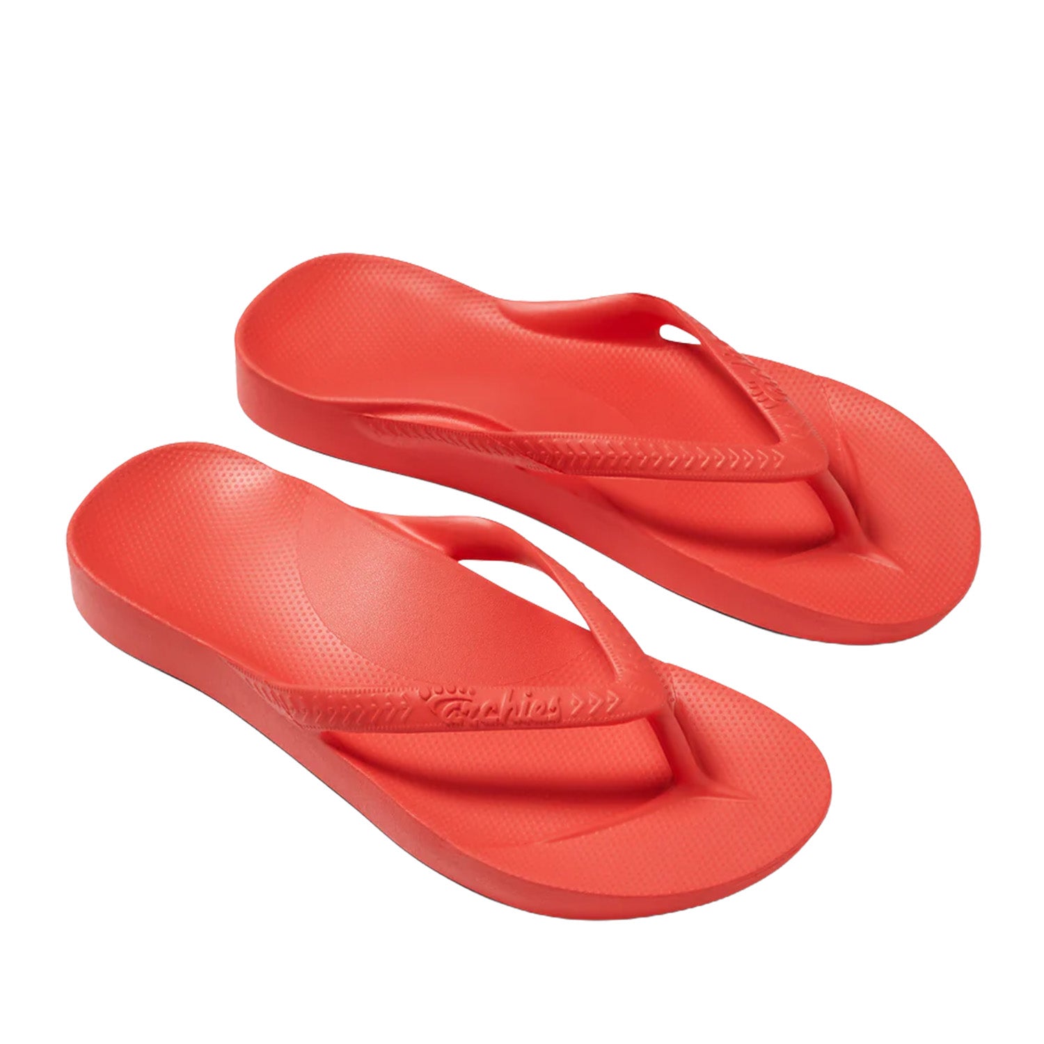 Archies Unisex Support Flip Flops in Coral