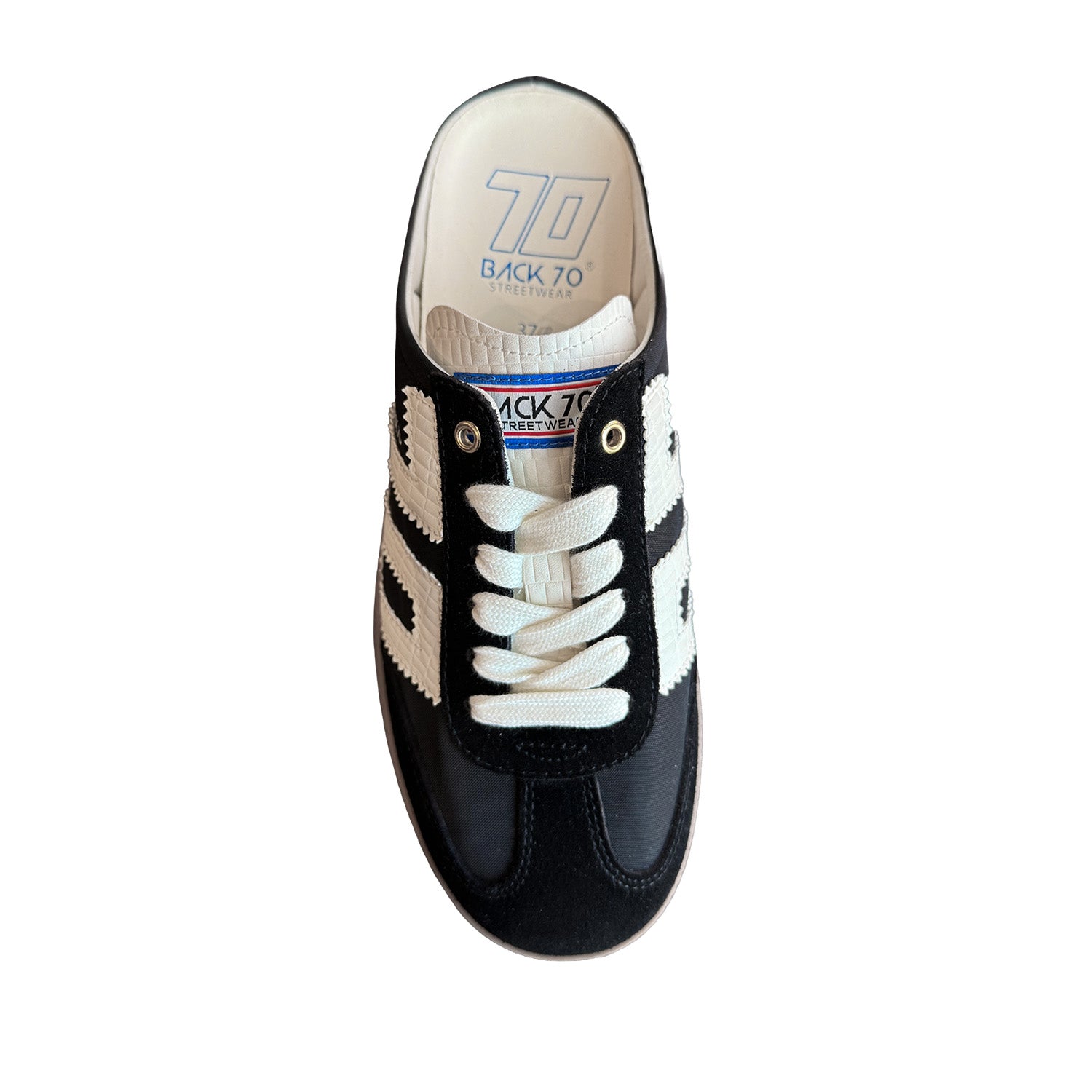 Back 70 Women's Easter 961 Mule in Black/White