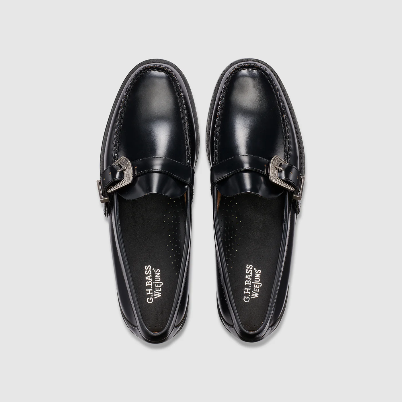 G.H. Bass Men's Maverick Buckle Weejun Loafer in Black