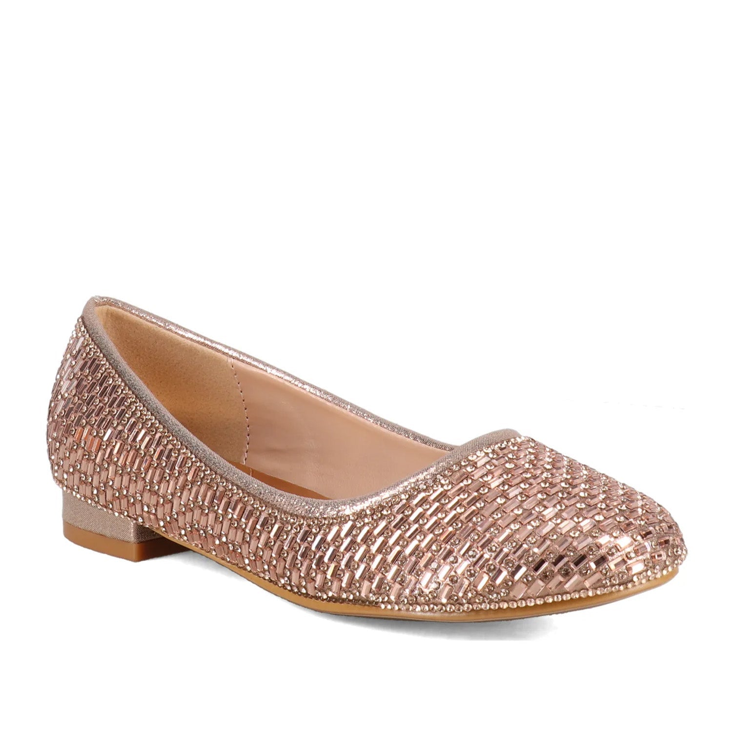 Badgley Mischka Kids' Celeste In Rose Gold/tan