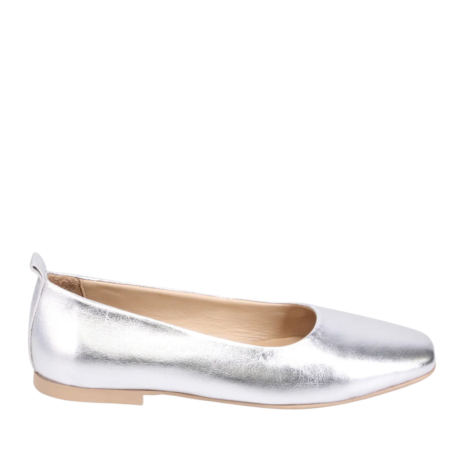 Bueno Women's Elizabeth Flat in Silver Metallic