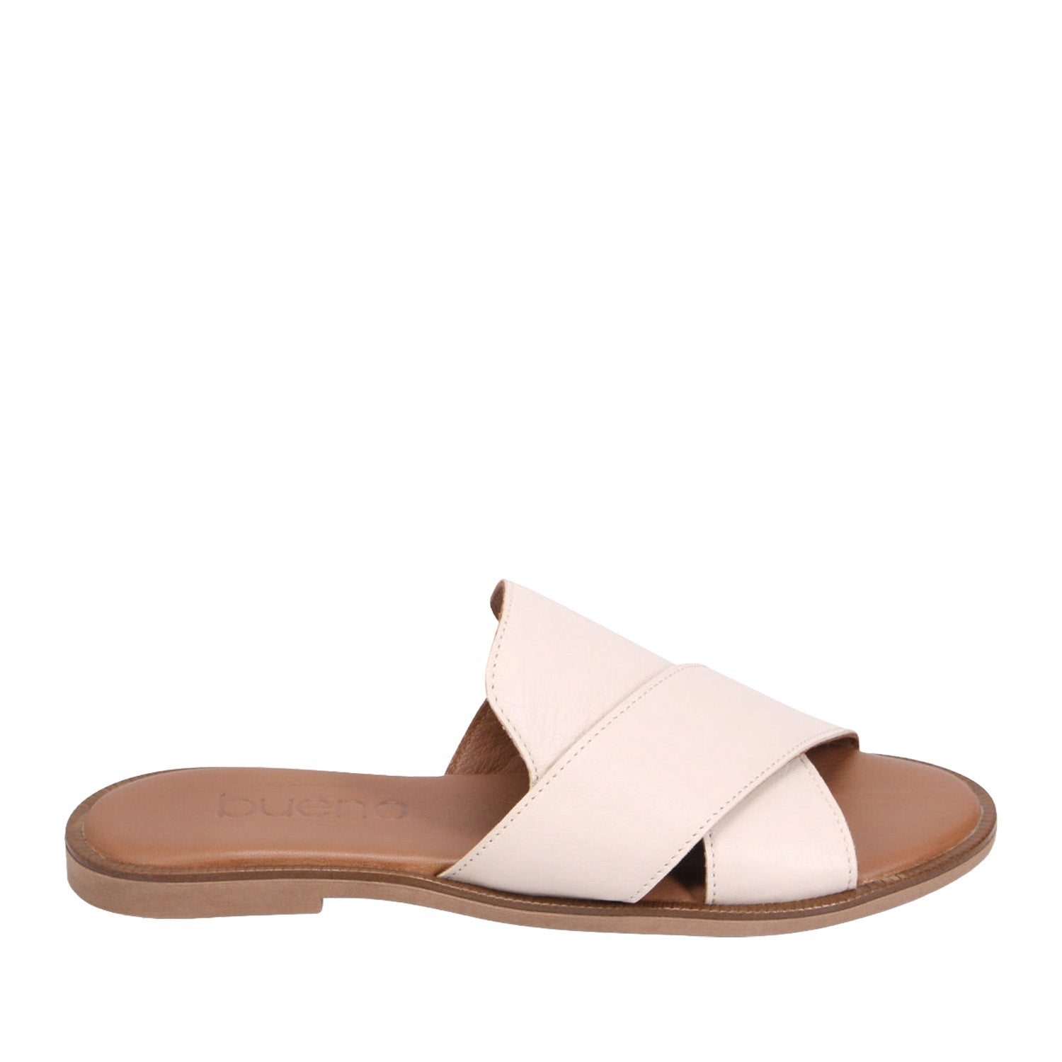 Bueno Women's Henna Slide Sandal in Cream