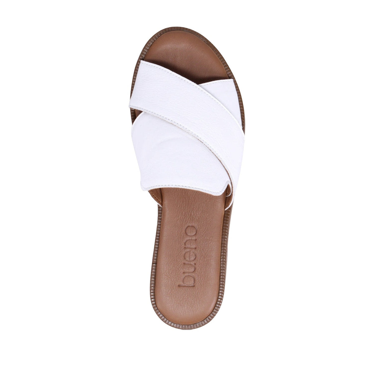 Bueno Women's Henna Slide Sandal in White