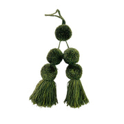 Canela Women's Tassel Pompons in Army