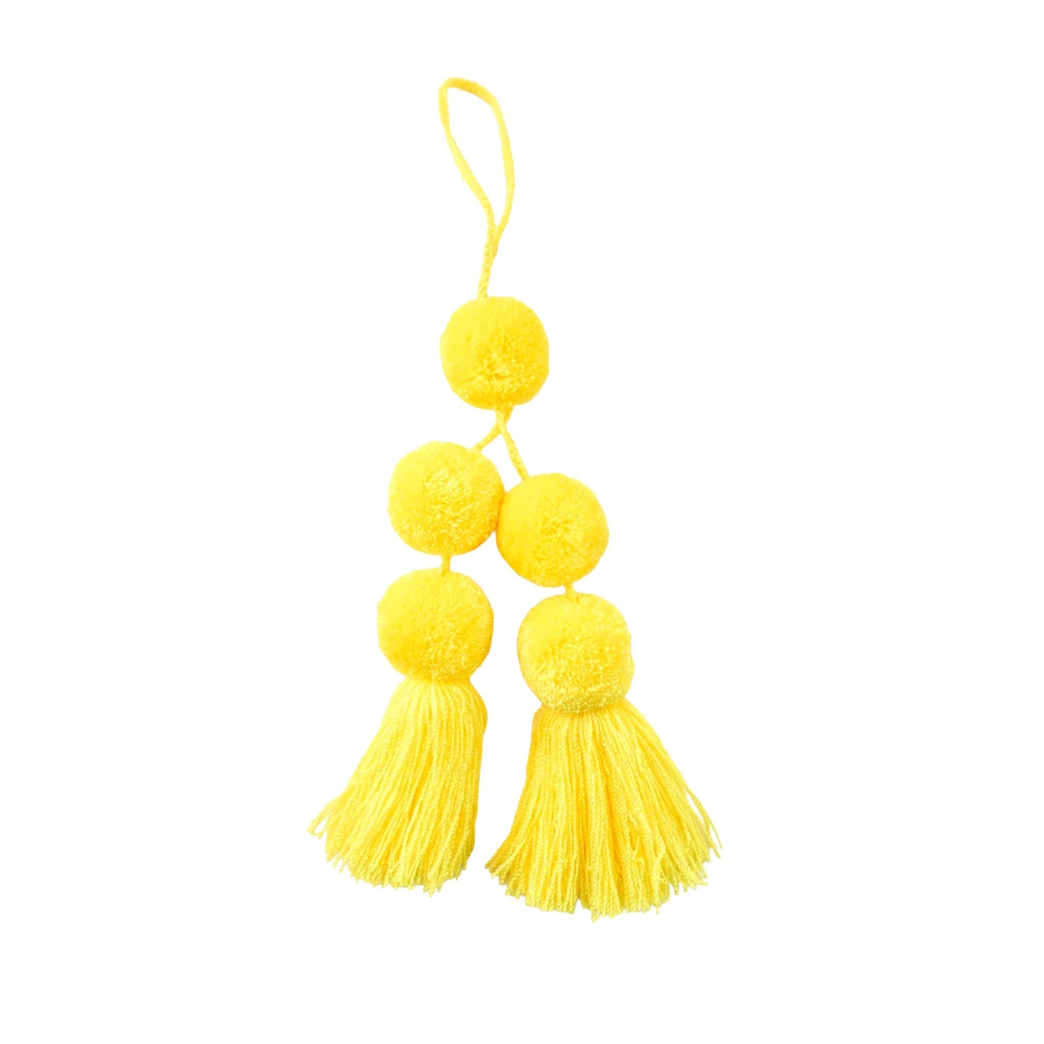 Canela Women's Tassel Pompons in Honey