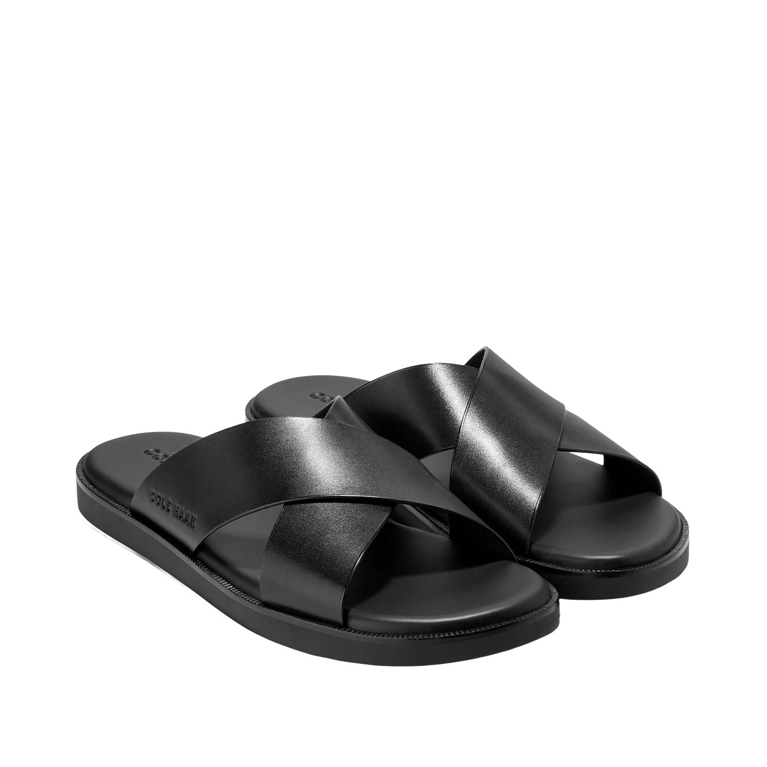 Cole Haan Men's Nantucket Cross Sandals in Black/Black