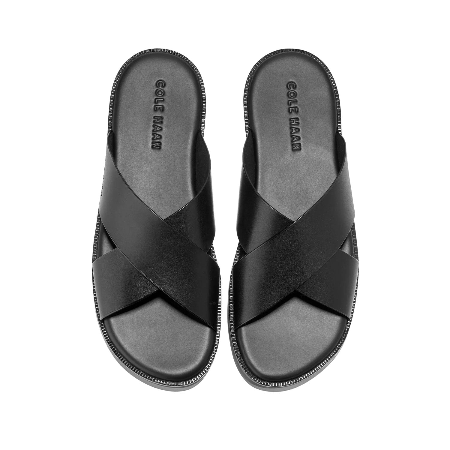 Cole Haan Men's Nantucket Cross Sandals in Black/Black