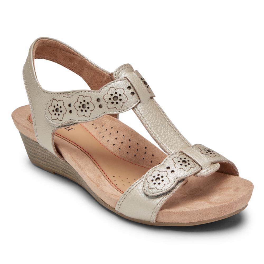 Cobb Hill Women's Tstrap Hollywood Metallic M