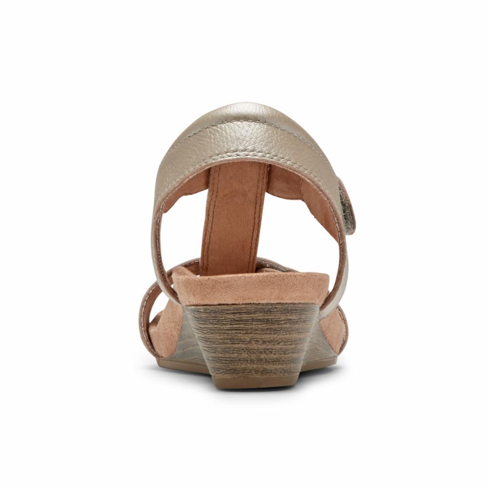 Cobb Hill Women's Tstrap Hollywood Metallic M