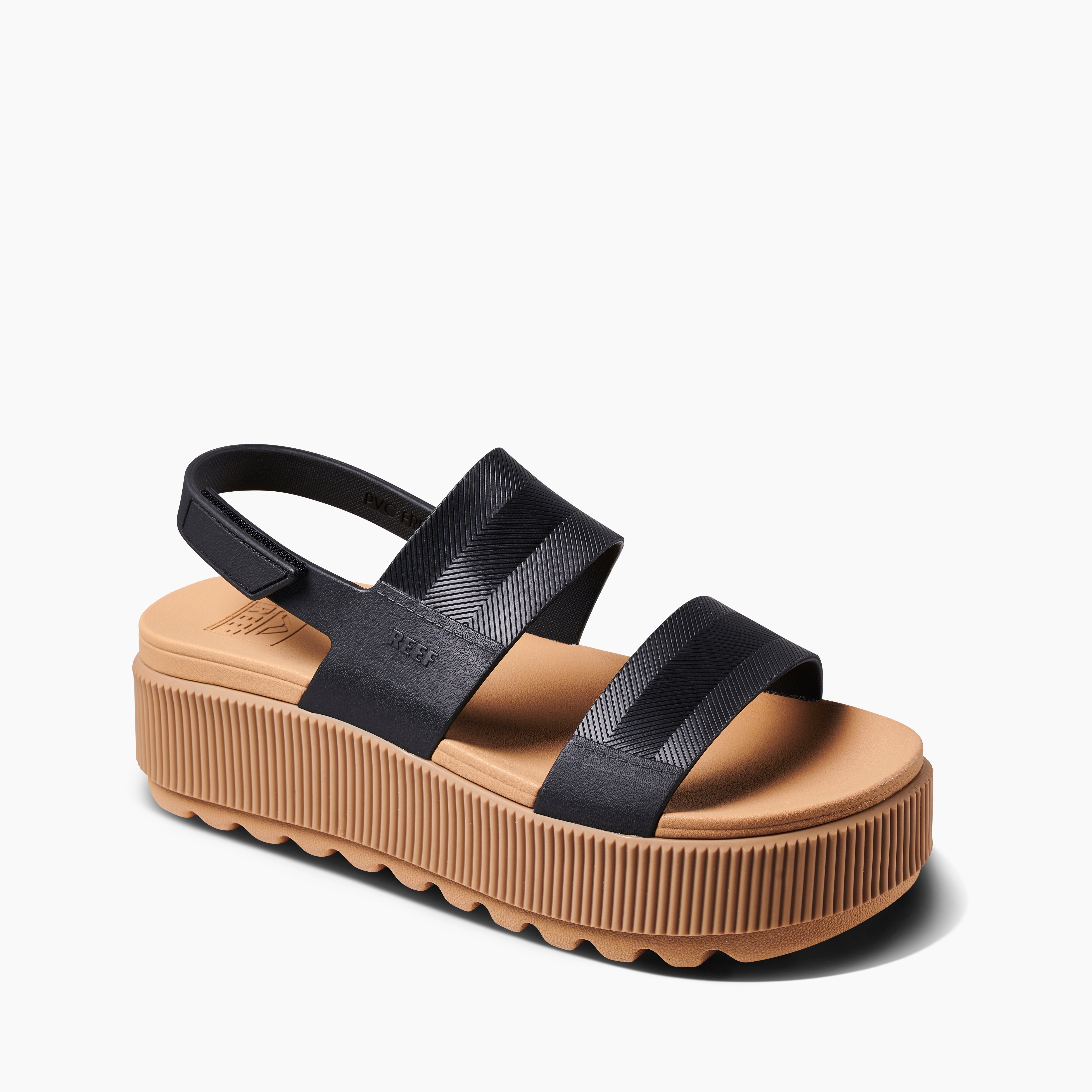 Reef Women's Water Vista Higher In Black/Tan M