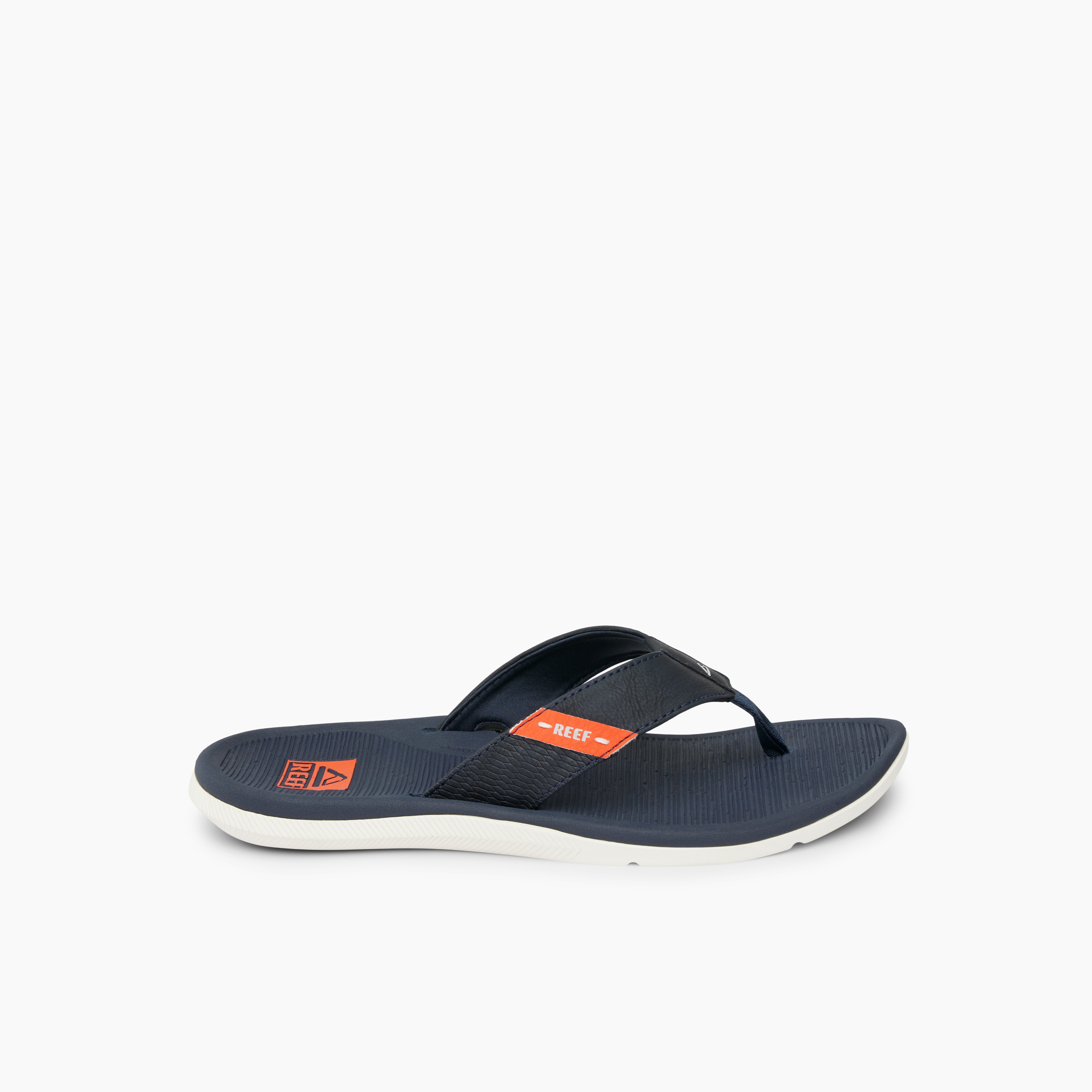 Reef Men's Reef Santa Ana In Navy/White/Orange M