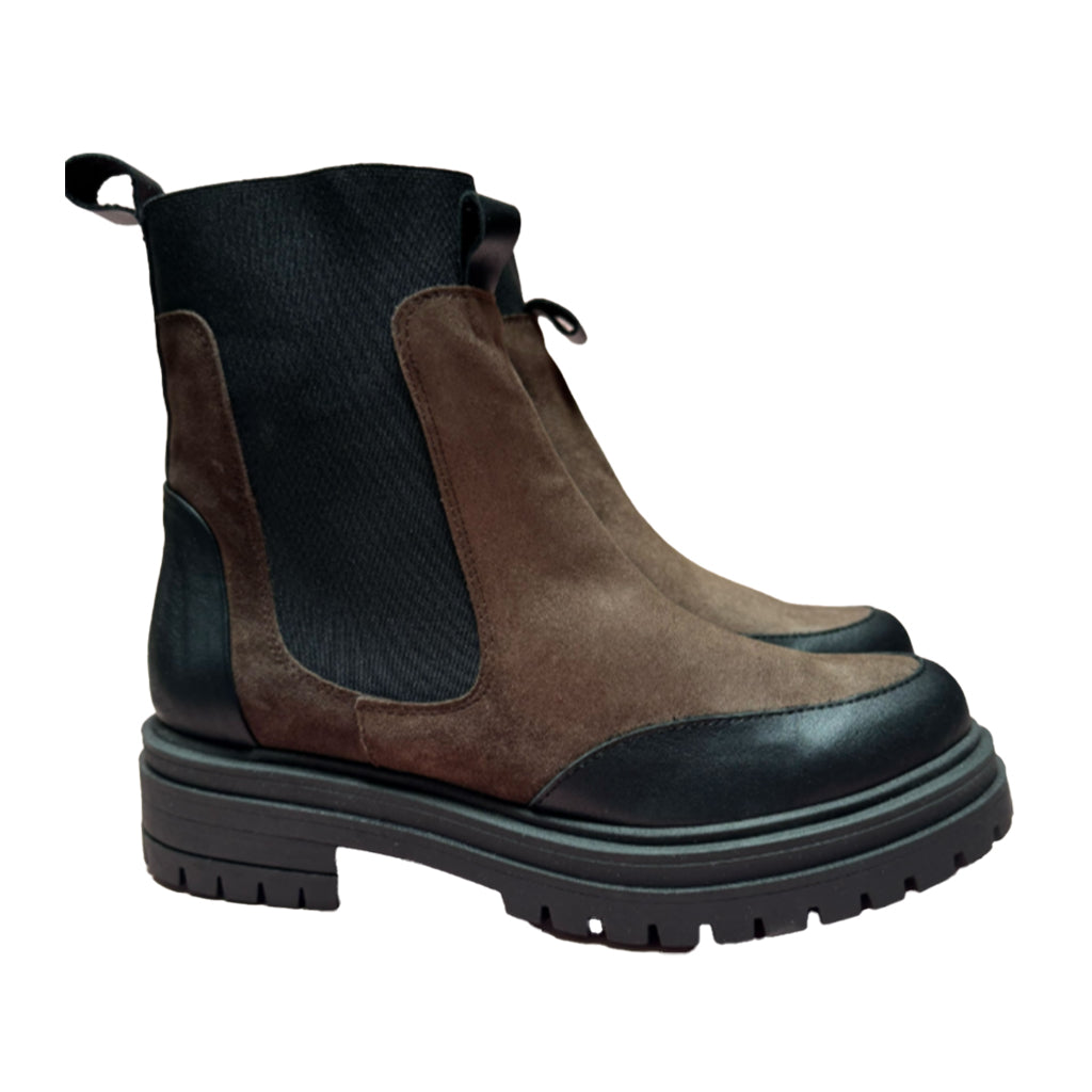 David Tyler Women's LOU 044 Boot in Black/Brown