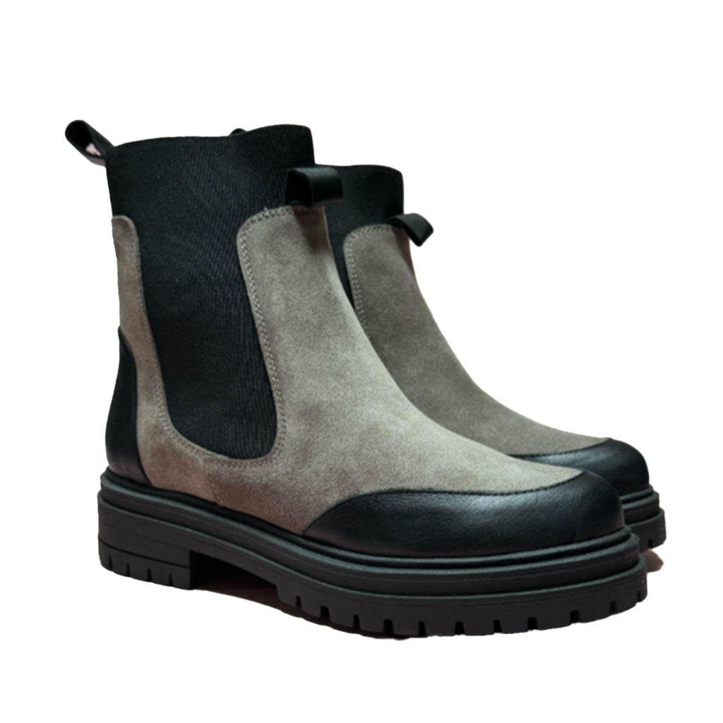 David Tyler Women's LOU 044 Boot in Black/Grey