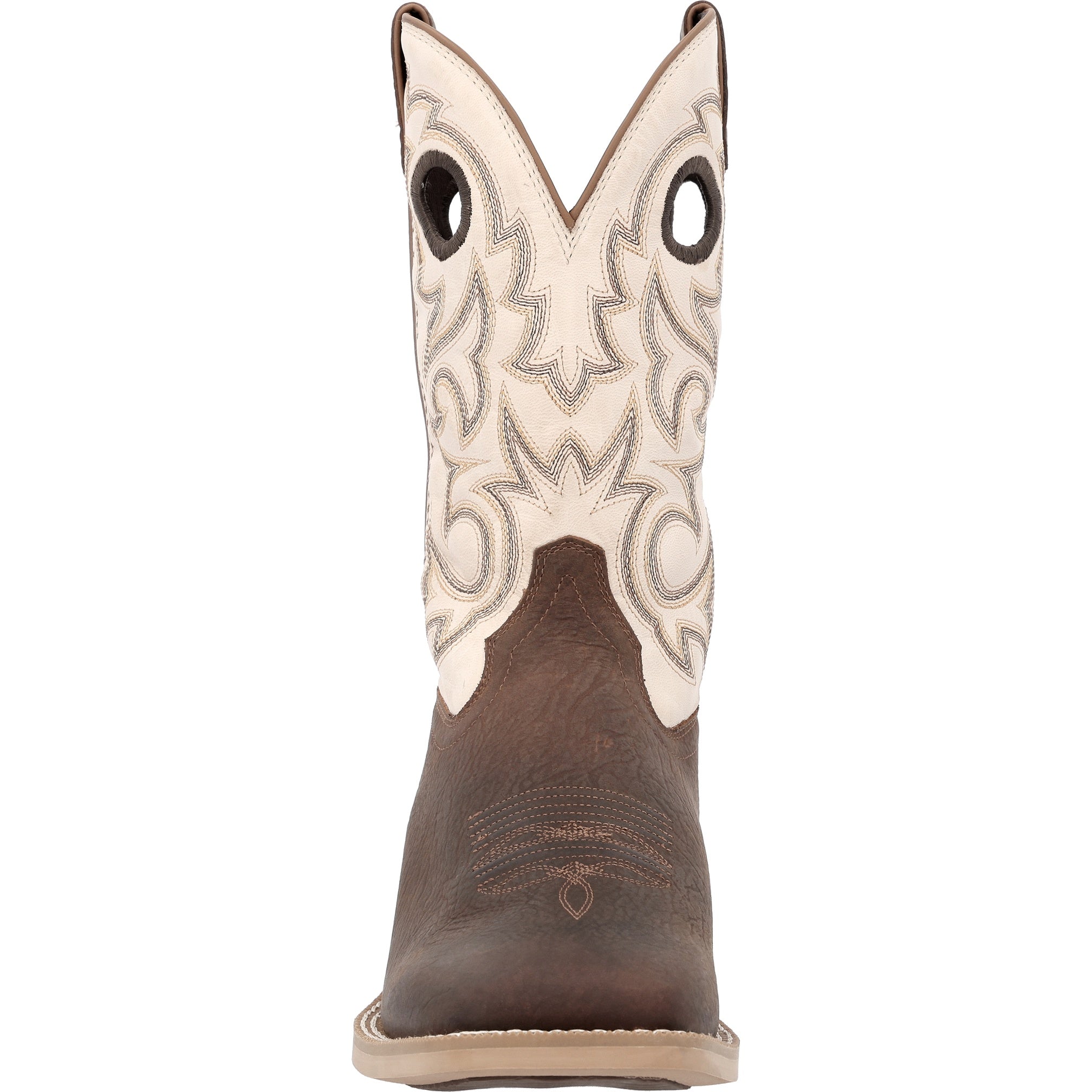 Durango Men's Shyloh 11" Square Toe Pullhole In Brown/Cream M